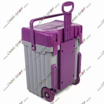 Cadii School Bag - CSB-5721 - Grey Body and Purple Trim