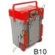 Cadii School Bag - B10 (Red Lid - Grey Body)