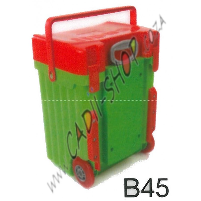 Cadii School Bag B45 Red Lid Green Body