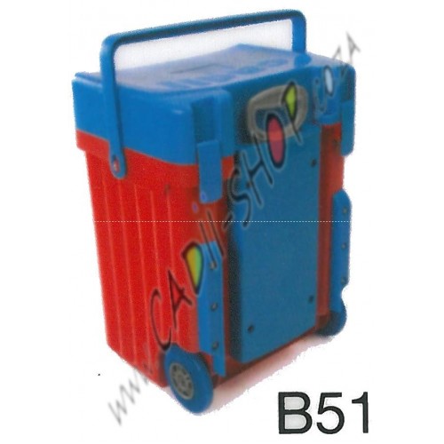 Cadii School Bag - B51 (Light Blue Lid - Red Body) Cadii School Bag - B51 (Light Blue Lid - Red Body)
