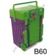 Cadii School Bag - B60 (Green Lid - Purple Body)