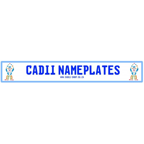 Cadii Custom Name Plate - Clown Blue Cadii Custom Name Plate - Clown Blue