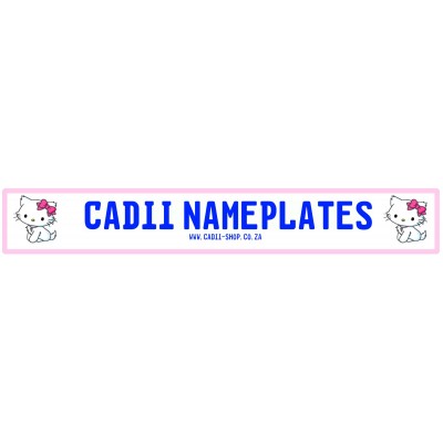 Cadii Custom Name Plate - Hello Kitty Kitten