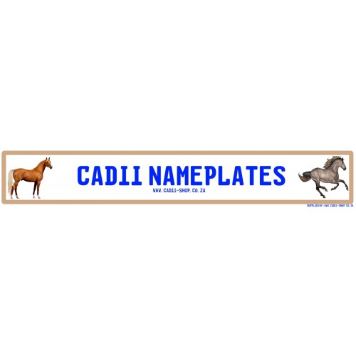 Cadii Custom Name Plate - Horses Chestnut and Charcoal Cadii Custom Name Plate - Horses Chestnut and Charcoal