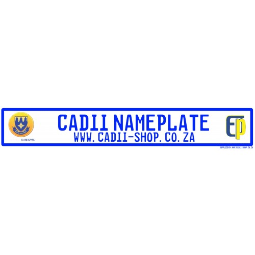 Cadii Custom Name Plate - Laerskool Elardus Park Cadii Custom Name Plate - Laerskool Elardus Park