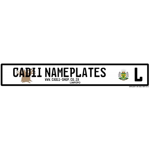 Cadii Custom Name Plate - Limpopo Number Plate