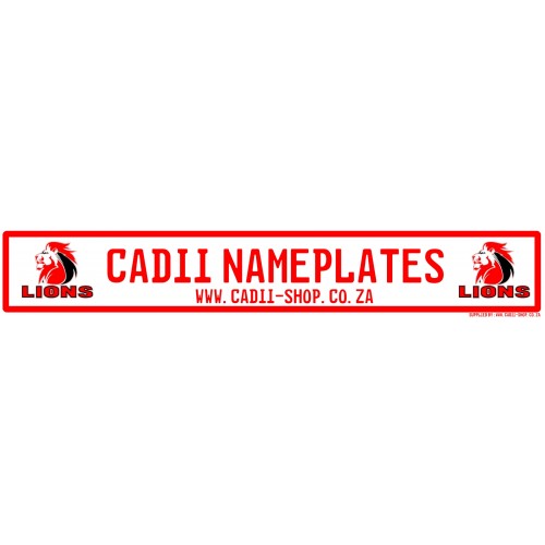 Cadii Custom Name Plate - Lions Rugby Cadii Custom Name Plate - Lions Rugby