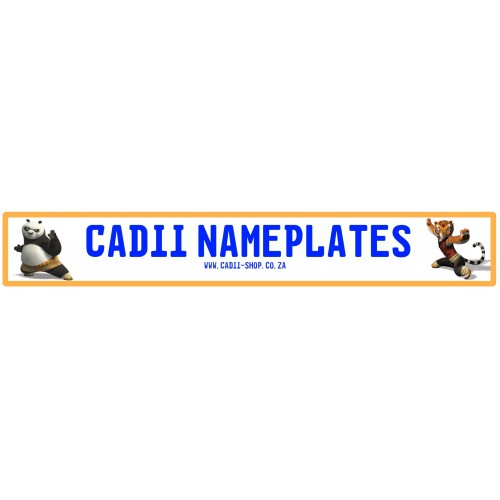 Cadii Custom Name Plate - Panda and Tigress