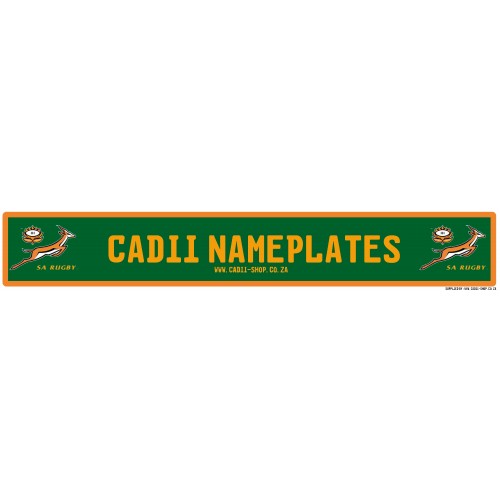 Cadii Custom Name Plate - SA Rugby nameplate