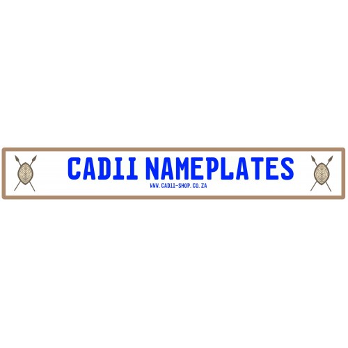Cadii Custom Name Plate - Shield and Spears Cadii Custom Name Plate - Shield and Spears