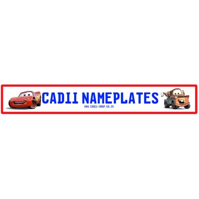 Cadii Custom Name Plate - Speed Mcqueen and Mator