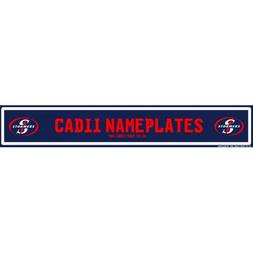 Cadii Custom Name Plate -Stormers Rugby Name Plate Cadii Custom Name Plate -Stormers Rugby Name Plate