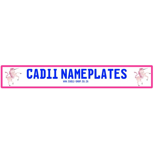 Cadii Custom Name Plate - Pink Unicorn Cadii Custom Name Plate - Pink Unicorn