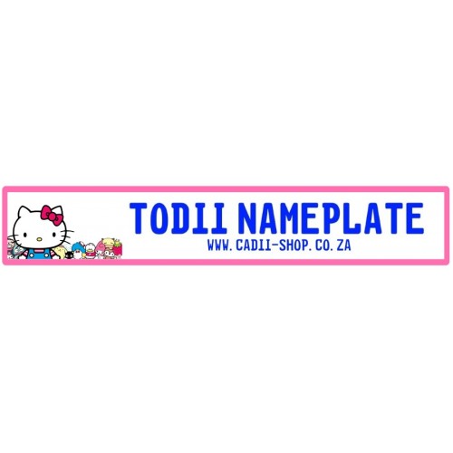 Todii Custom Name Plate - Hello Kitty Todii Custom Name Plate - Hello Kitty