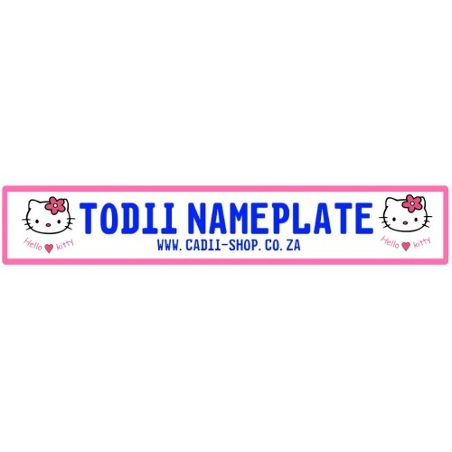 Todii Custom Name Plate - Hello Kitty 2