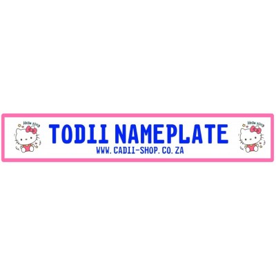 Todii Custom Name Plate - Hello Kitty 3