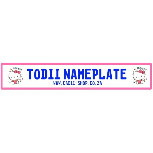 Todii Custom Name Plate - Hello Kitty 3 Todii Custom Name Plate - Hello Kitty 3