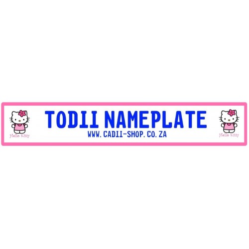Todii Custom Name Plate - Hello Kitty 4 Todii Custom Name Plate - Hello Kitty 4