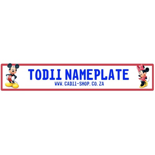 Todii Custom Name Plate - Mickey and Minnie Todii Custom Name Plate - Mickey and Minnie